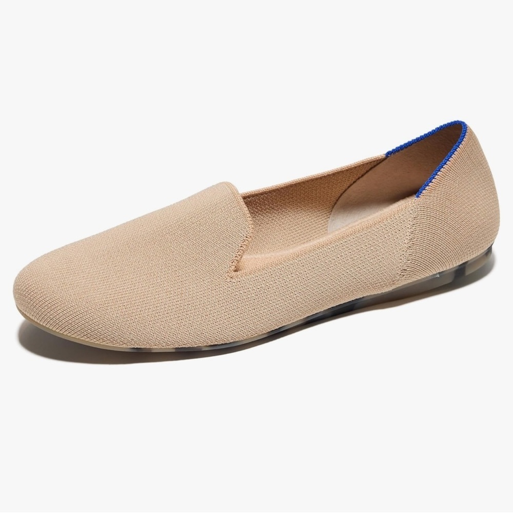 Rothy's Tan and Blue Loafers